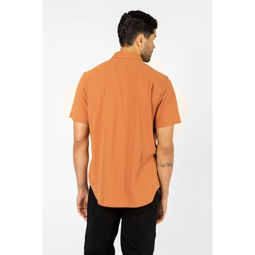 on model image of Gary Jersey Knit Short Sleeve Polo