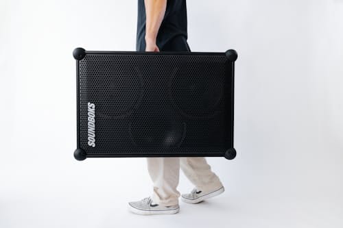 on model image of Soundboks 4 Powerful Bluetooth Performance Speaker