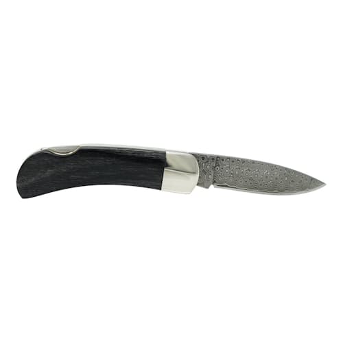 laydown image of Damascus Lockback Pocket Knife