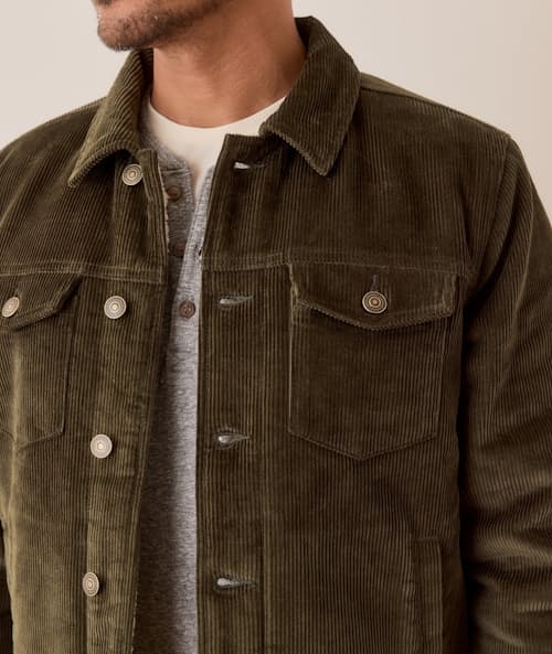 on model image of Boise Corduroy Trucker