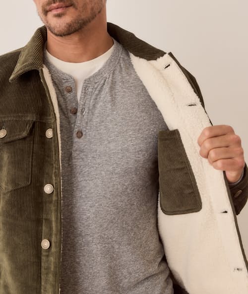 on model image of Boise Corduroy Trucker