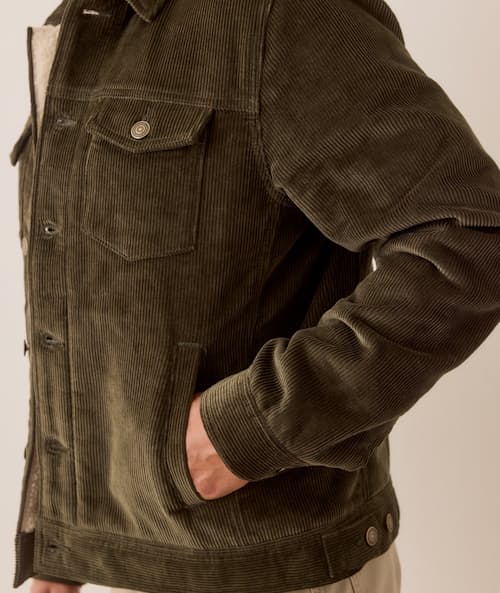 on model image of Boise Corduroy Trucker