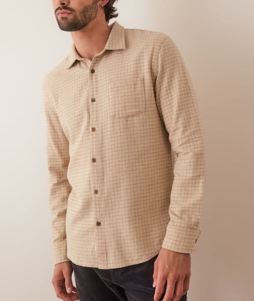 on model image of Tahoe Flannel Shirt