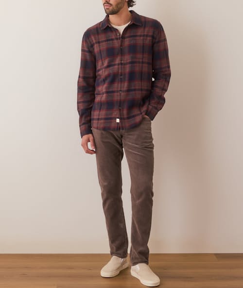 on model image of Tahoe Flannel Shirt