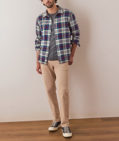 on model image of Tahoe Flannel Shirt