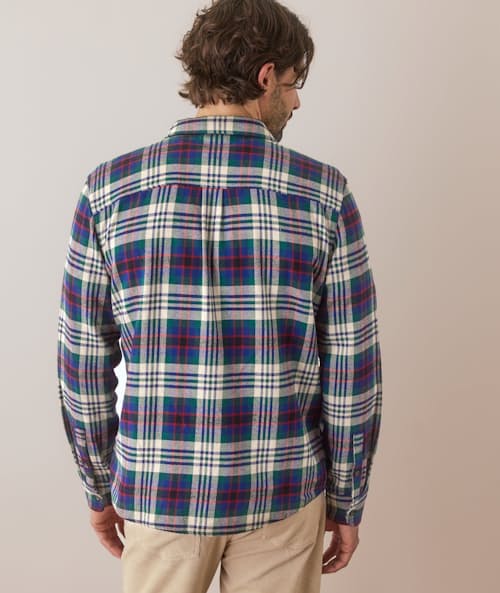 on model image of Tahoe Flannel Shirt