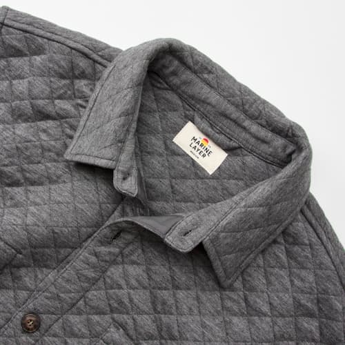 laydown detail image of Corbet Quilted Overshirt