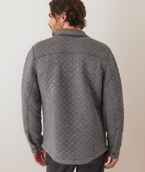 on model image of Corbet Quilted Overshirt