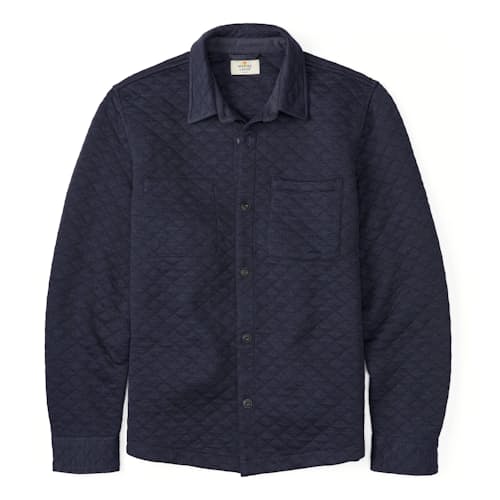 laydown image of Corbet Quilted Overshirt