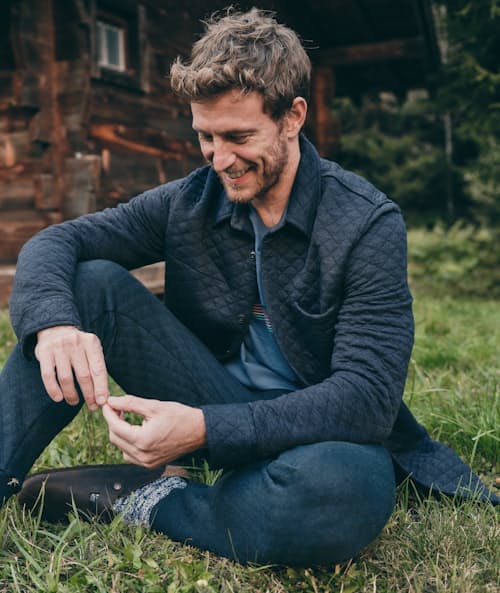 lifestyle image of Corbet Quilted Overshirt