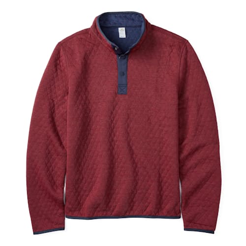 laydown image of Corbet Quilted Reversible Pullover