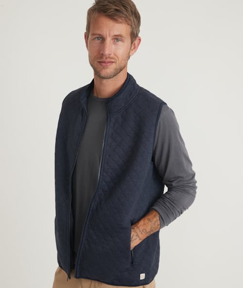 on model image of Corbet Quilted Vest