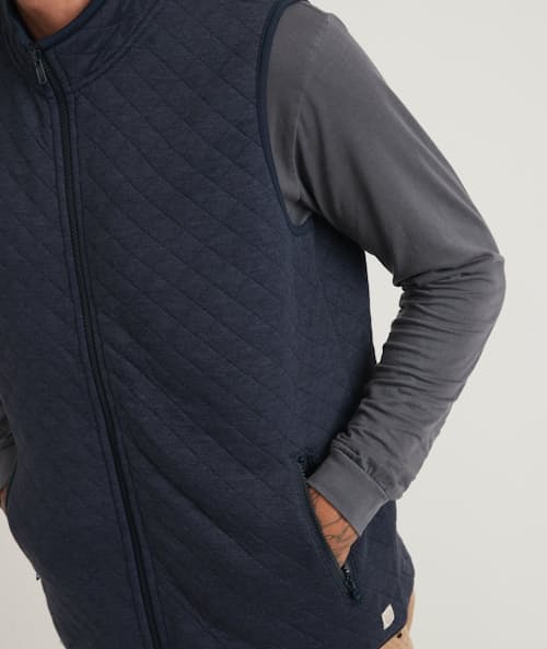 on model image of Corbet Quilted Vest