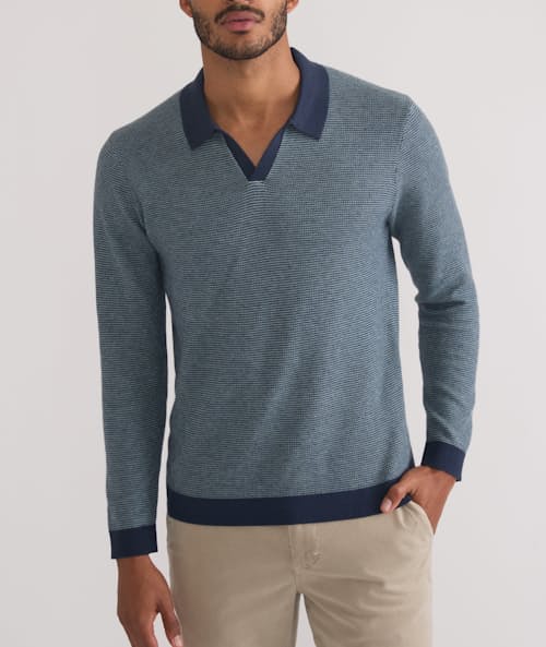 on model image of Liam Sweater Polo
