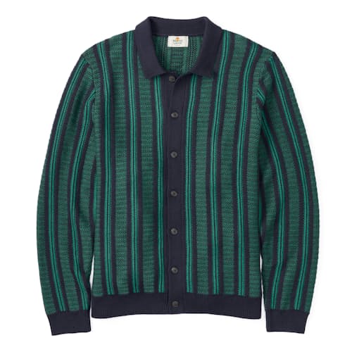 laydown image of Sweater Button Down Polo