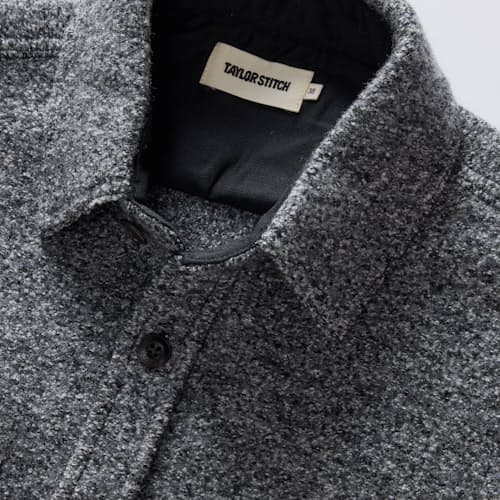laydown detail image of The Connor Boucle Overshirt
