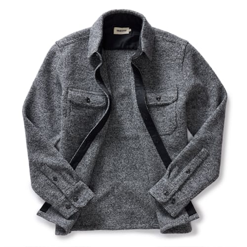 laydown image of The Connor Boucle Overshirt