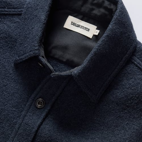 laydown detail image of The Connor Boucle Overshirt