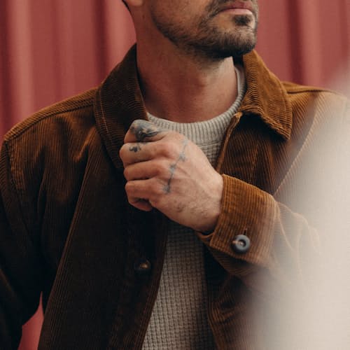 lifestyle image of The Ojai Corduroy Chore Coat