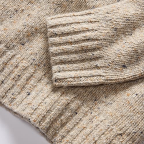 laydown detail image of The Seafarer Donegal Sweater