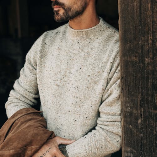 lifestyle image of The Seafarer Donegal Sweater
