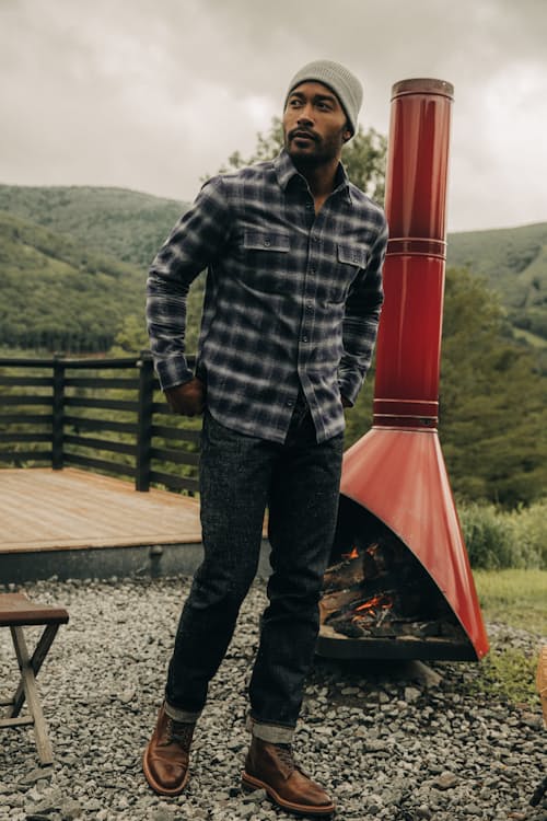 lifestyle image of The Yosemite Flannel Chamois Shirt