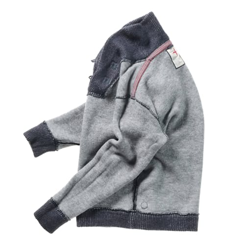 laydown image of Old Salt Shawl Sweater