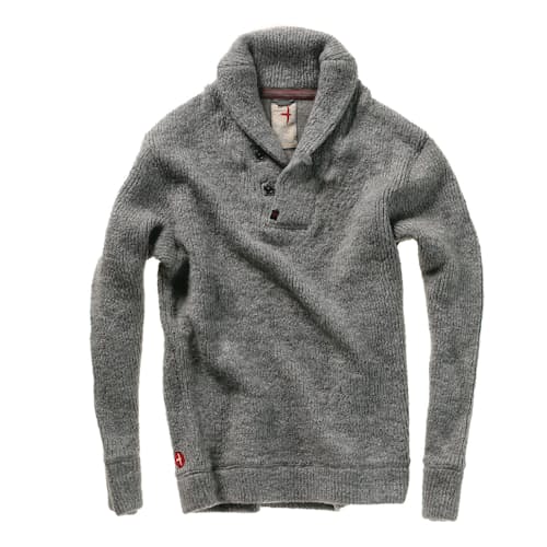 laydown image of Old Salt Shawl Sweater