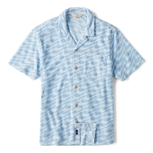 laydown image of Cabana Towel Terry Surf Shirt