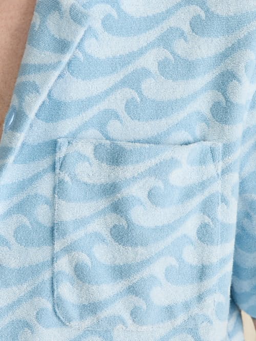 on model image of Cabana Towel Terry Surf Shirt