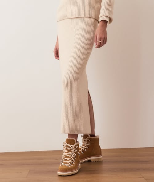 on model image of Women's Isla Knit Sweater Skirt