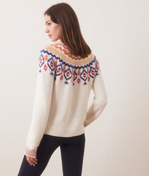 on model image of Women's Archive Fair Isle Sweater