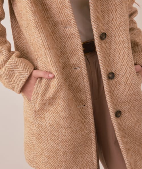 on model image of Women's Stephanie Cocoon Coat
