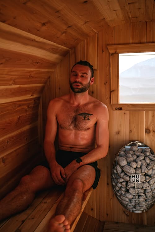 lifestyle image of The Eddy Barrel Sauna
