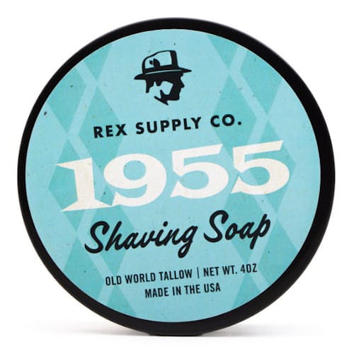 laydown image of 1955 Old World Tallow Shaving Soap