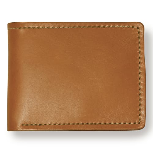 laydown image of Bridle Leather Bi-fold Wallet