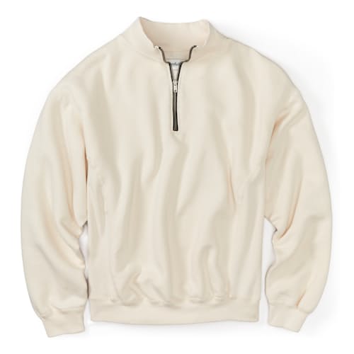 laydown image of Vintage Wash Quarter-Zip Sweatshirt