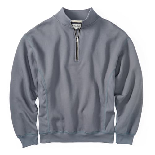 laydown image of Vintage Wash Quarter-Zip Sweatshirt