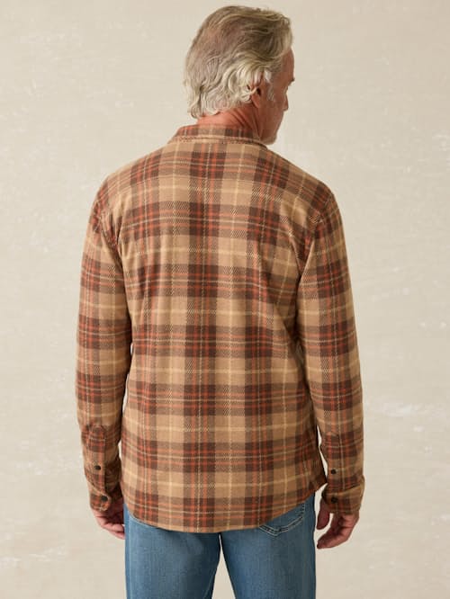 on model image of Legend Sweater Flannel Shirt