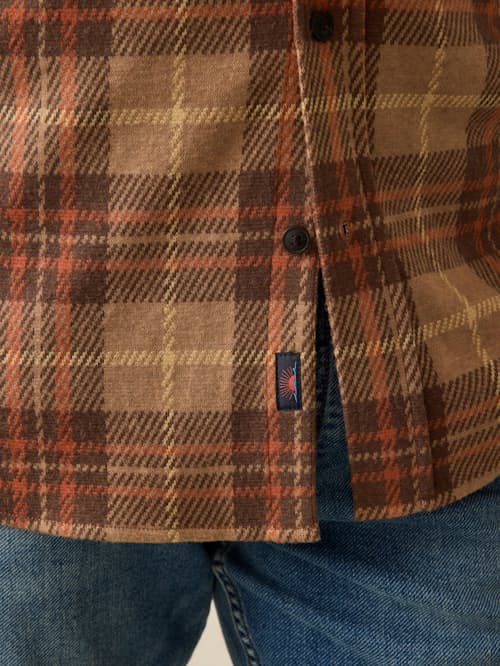 on model image of Legend Sweater Flannel Shirt