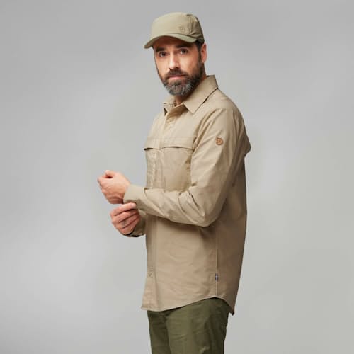 on model image of Abisko Trail Shirt Long Sleeve Shirt