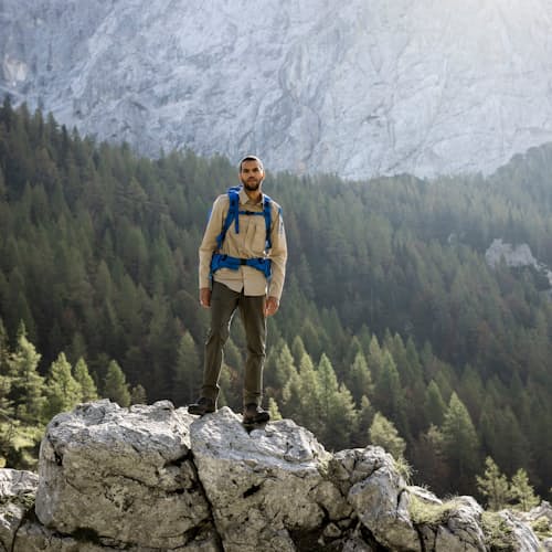 lifestyle image of Abisko Trail Shirt Long Sleeve Shirt