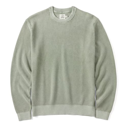 lifestyle image of Lightweight Garment Dyed Crewneck Sweater