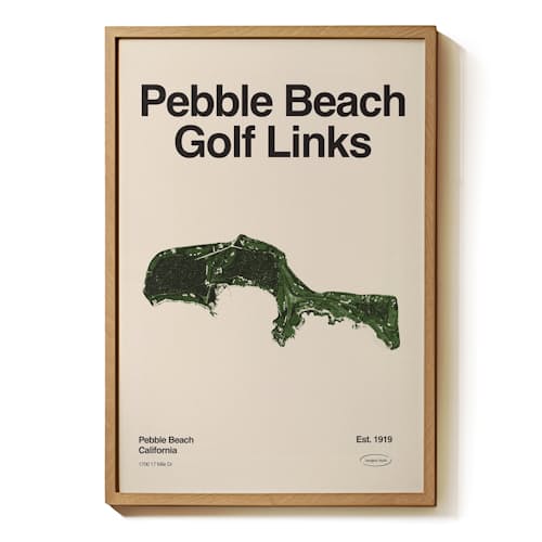 laydown image of Pebble Beach Golf Links Print