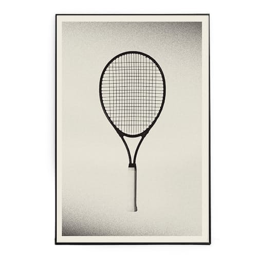 laydown image of Tennis Racket Print