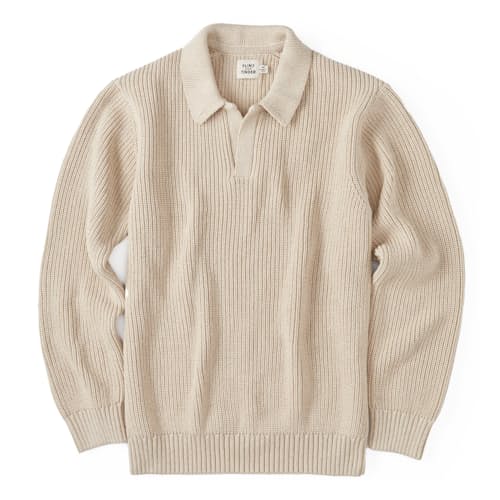 laydown image of Bolinas Johnny Collar Sweater Polo