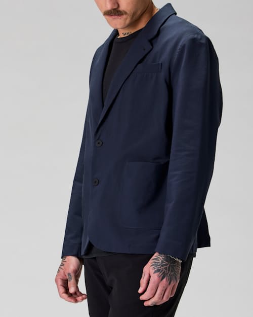 on model image of 72-Hour Merino Blazer