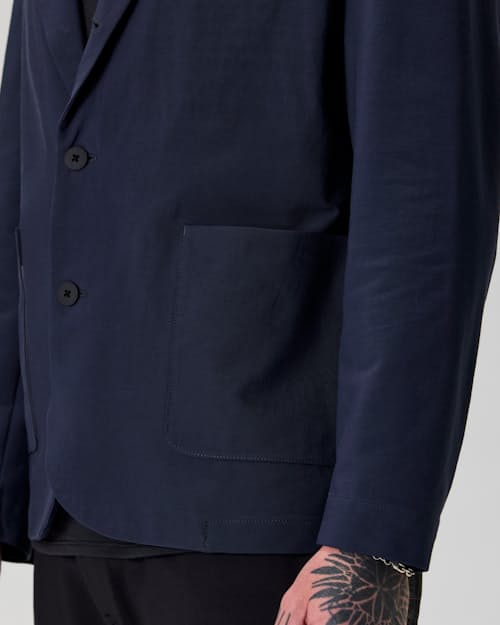 on model image of 72-Hour Merino Blazer