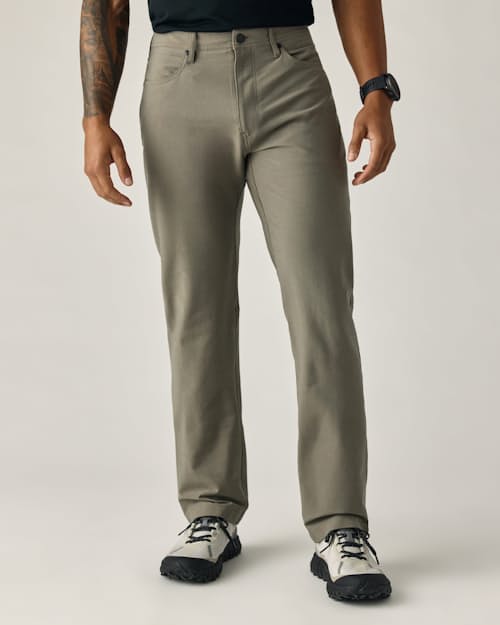 on model image of 72-Hour Merino 5-Pocket Pant - HB Straight