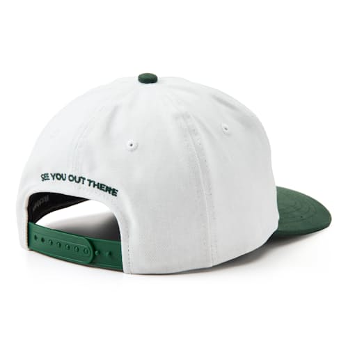 laydown image of Embroidered Graphic 5 Panel Hat